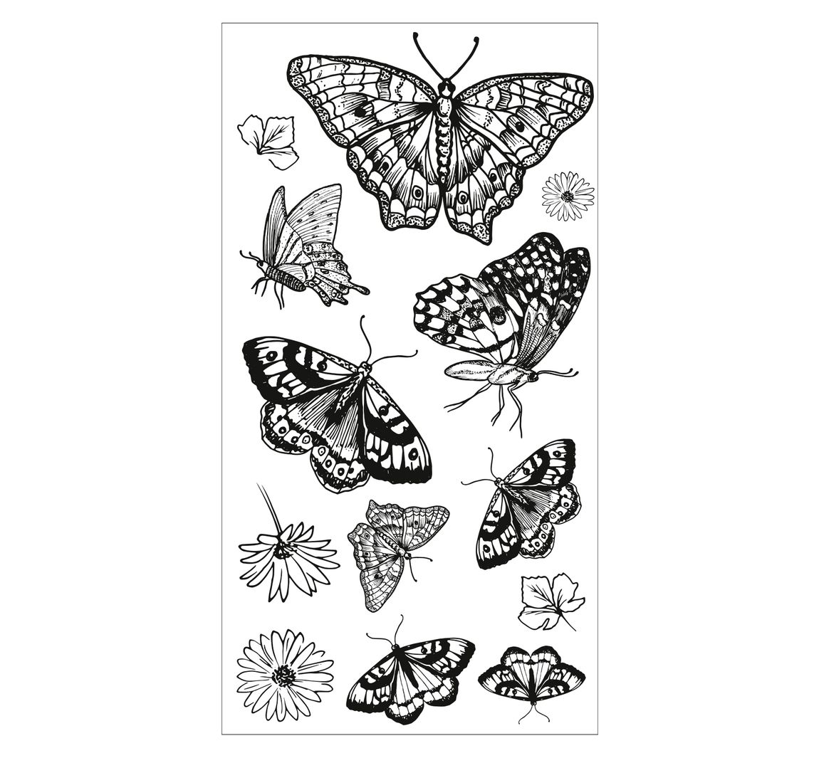 Sizzix Clear Stamps Nature Butterflies (666642)
