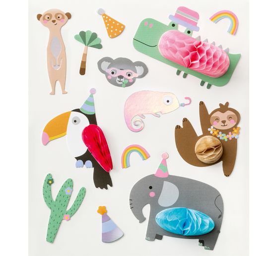 Honingraat bal sticker "Jungle"