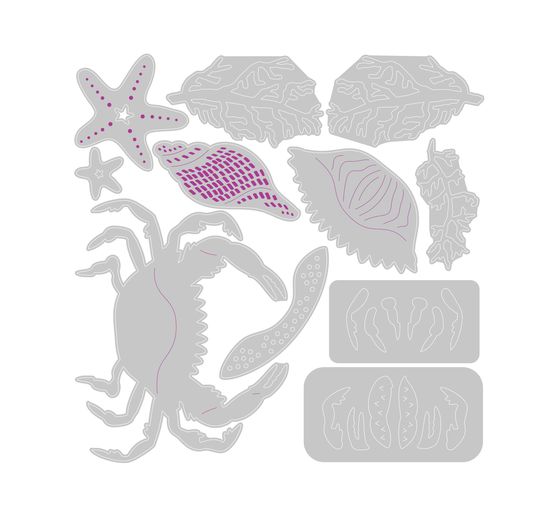 Sizzix Thinlits Ponssjabloon "Ocean Medley"