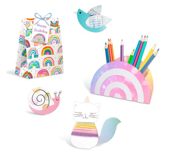 Papier knutselkit "Cute Rainbow"