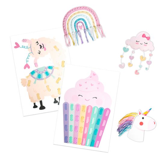 Papier knutselkit "Cute Rainbow"