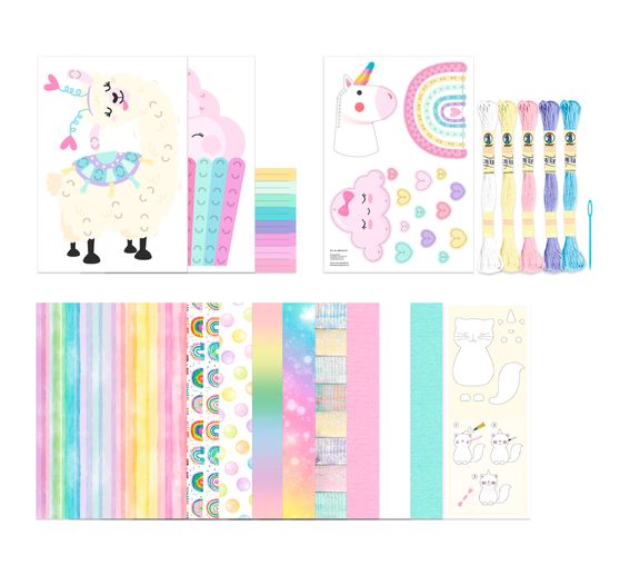 Papier knutselkit "Cute Rainbow"