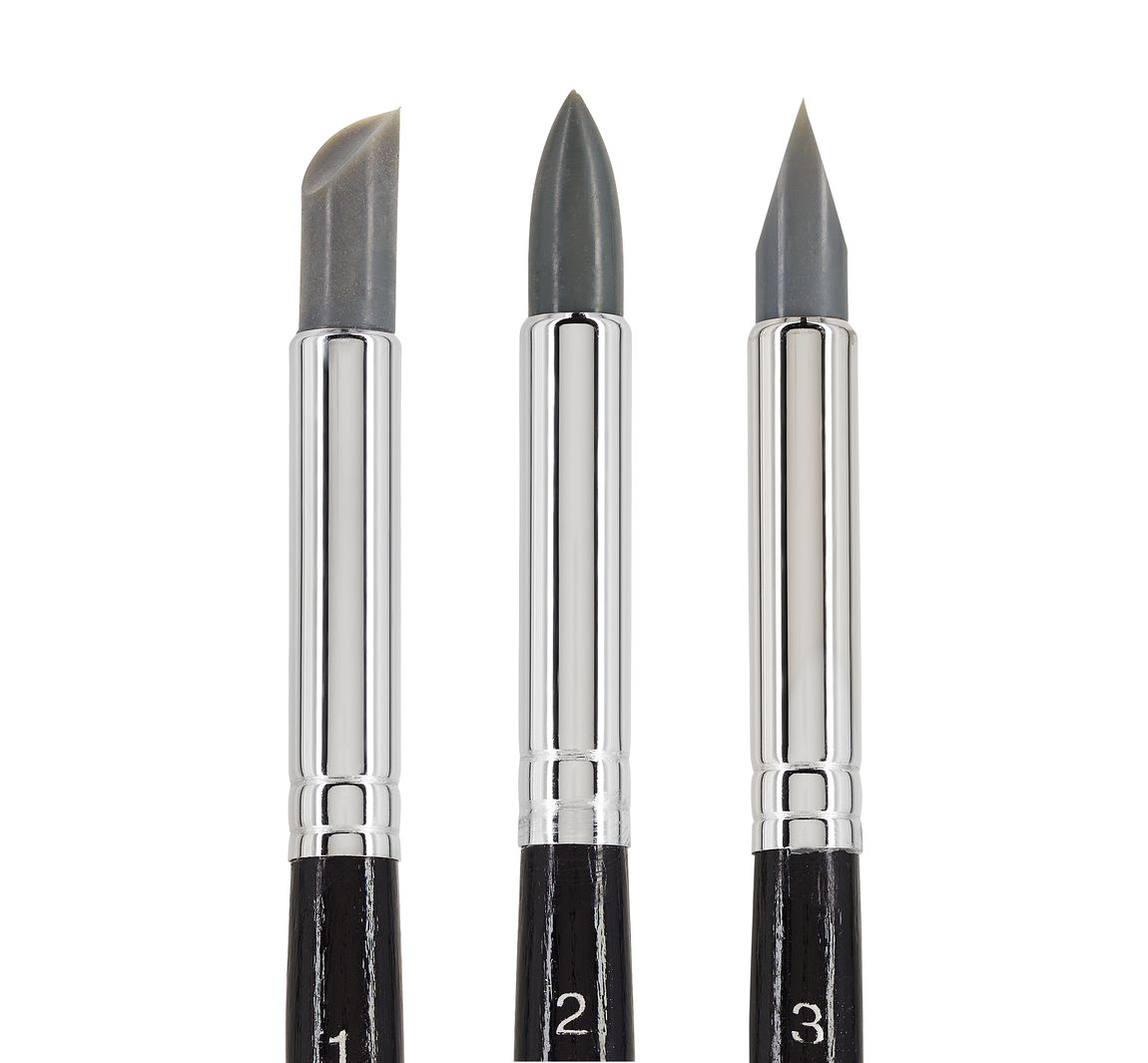 Siliconen modelleerpenseel set, 3 stuks