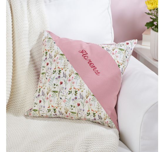Westfalenstoffe Woven fabric Uni "Melange Beige-Rose"