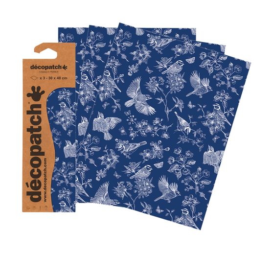 Décopatch papier "Bloemen en vogels"