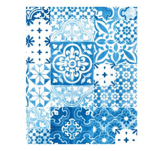 Décopatch paper "Tile mosaic blue"