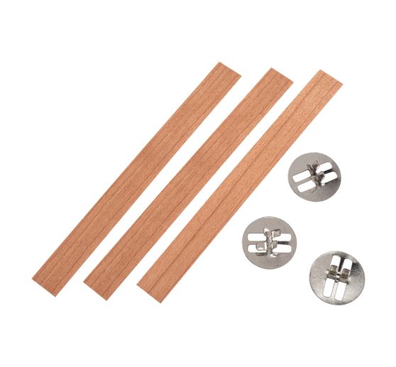 VBS Wooden wicks with holder, 13 cm