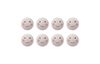 Wooden balls with face "White", drilled, 8 pieces