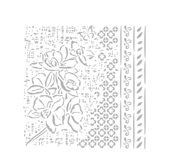 Sjabloon "Orchids and Cats - Pattern"