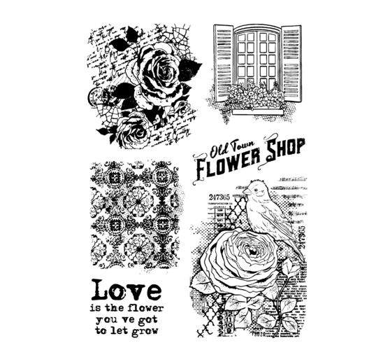 Siliconen stempel "Flower Shop"