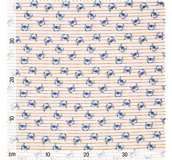 Cotton fabric "Crabs"