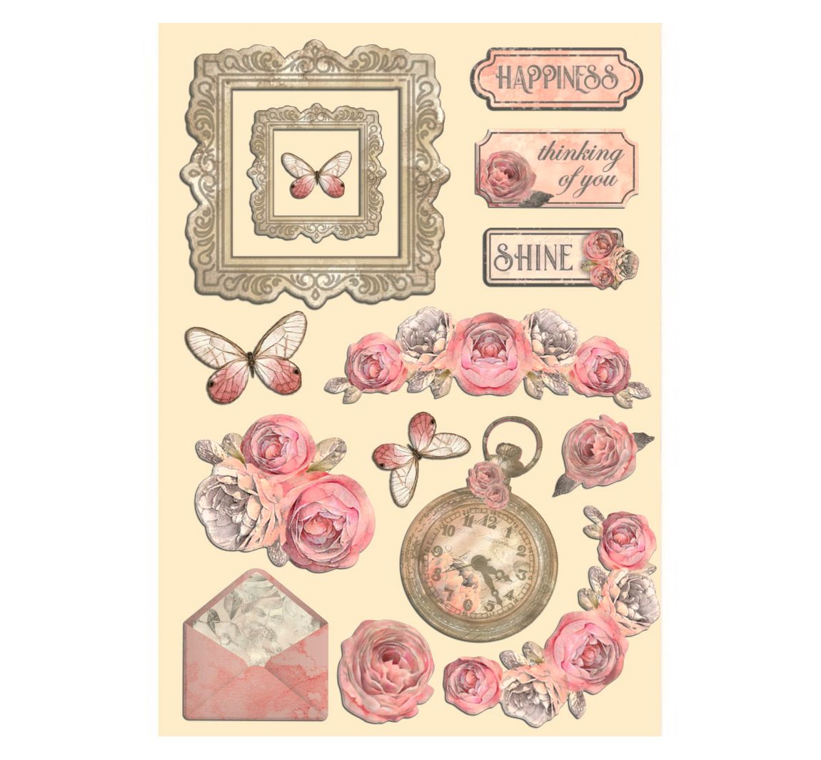 Lasercut motieven "Shabby Rose"