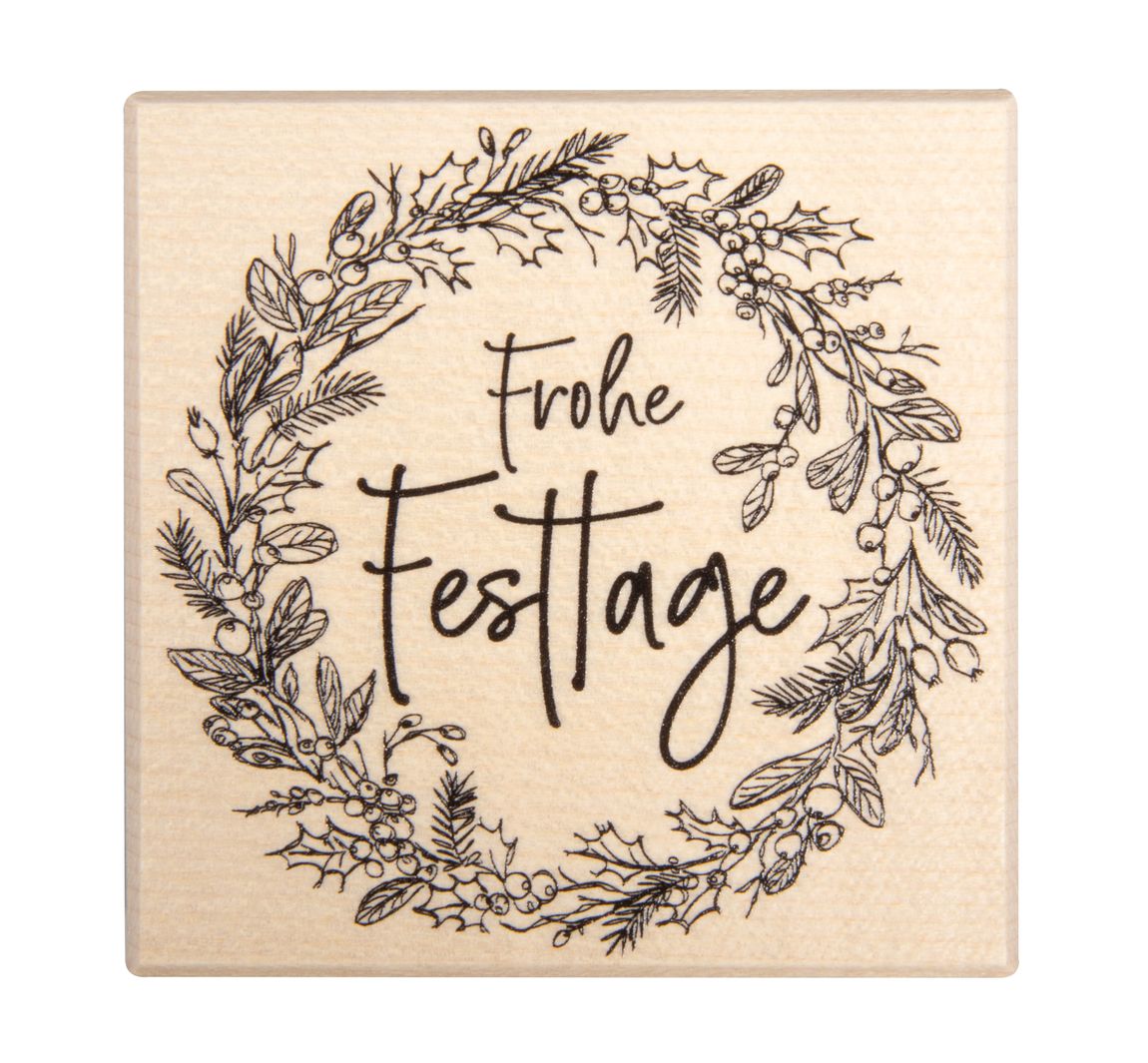 BUTTERER Stempel "Frohe Festtage"