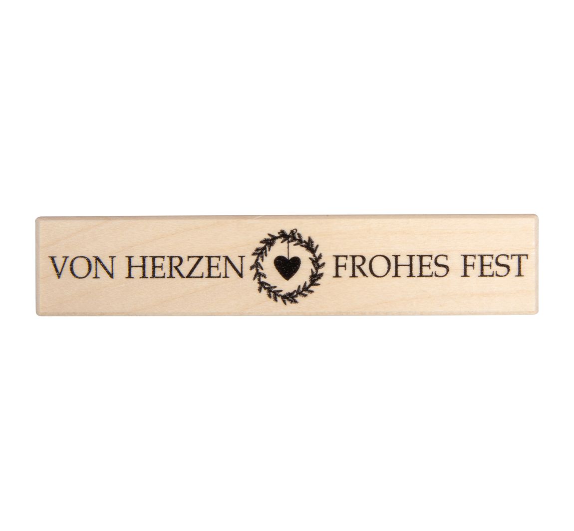 BUTTERER Stempel "Von Herzen frohes Fest"