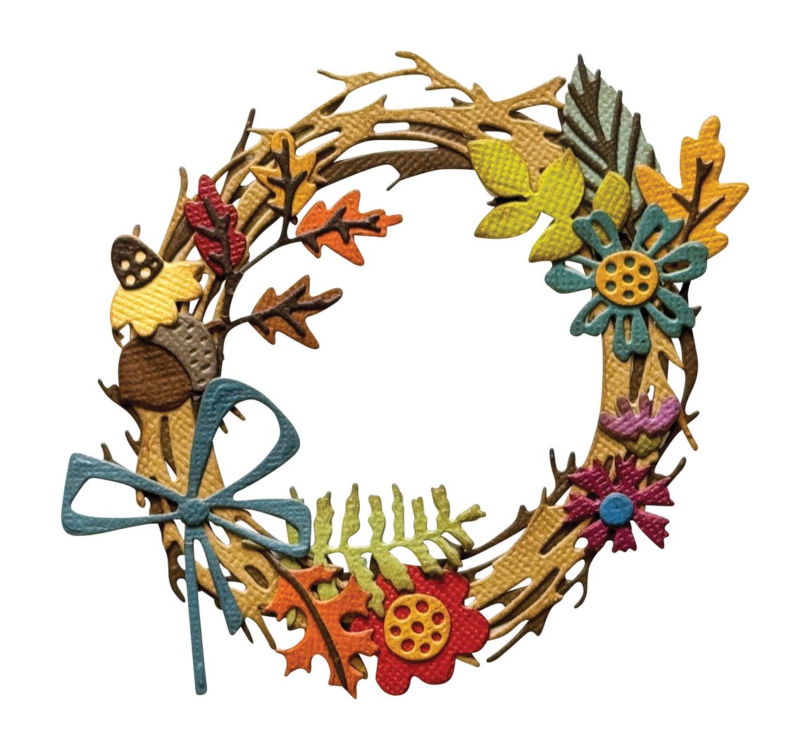 Sizzix Thinlits Ponssjabloon "Foliage Wreath by Tim Holtz"