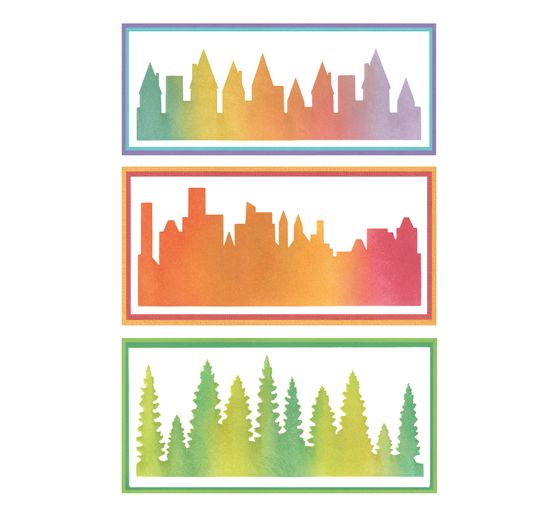 Sizzix A5 Stencil "Cosmopolitan - The View van Stacey Park"