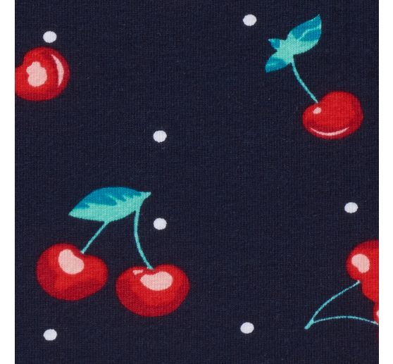 Jersey stof "Cherries"