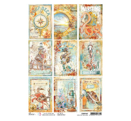 Motief strozijde "Coral Reef - Mini Cards"