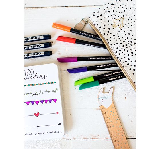 edding 1200 kleurenpennen fijnstellige Pastel, set van 6