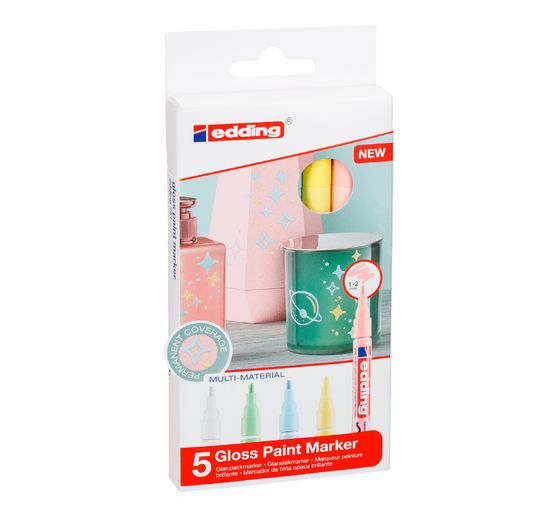 edding 751 glanslak-Marker Pastel..set van 5