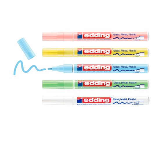 edding 751 glanslak-Marker Pastel..set van 5