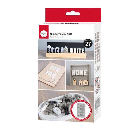 Siliconen gietvorm "Mini ABC"