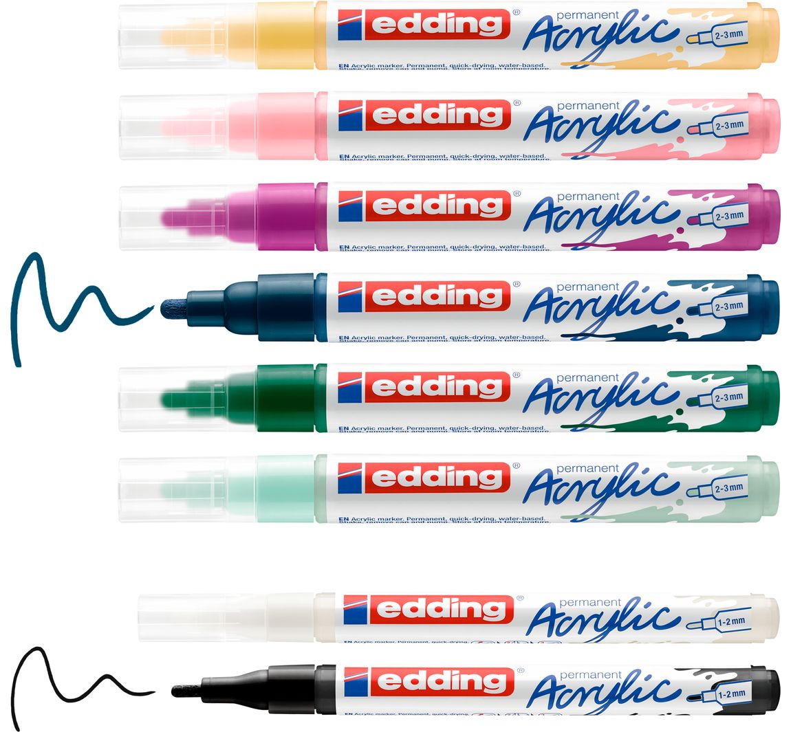 edding Acrylic "Acrylmarker - Nordic", set van 8