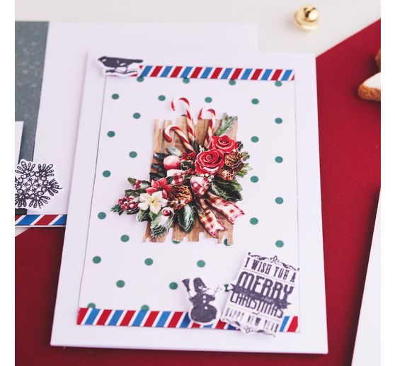 Punching forms and stamp set "Happy Holidays"