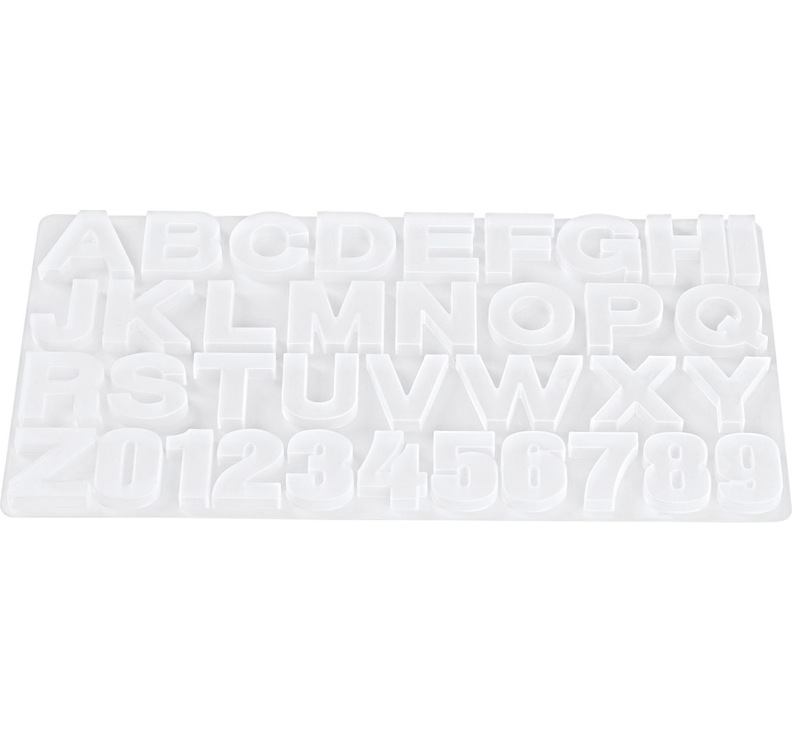 Gietvorm van silicone "Letters & Nummers"