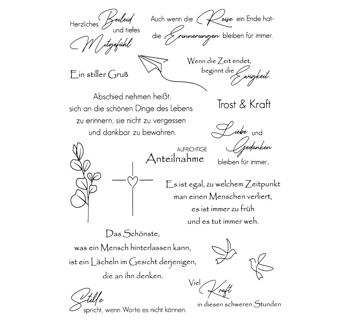 VBS Siliconen stempel "Condoleance"