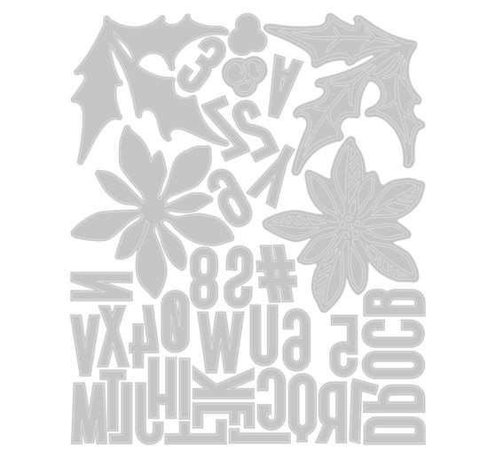 Sizzix Thinlits Punching template "Vault Seasonal Sketch by Tim Holtz"