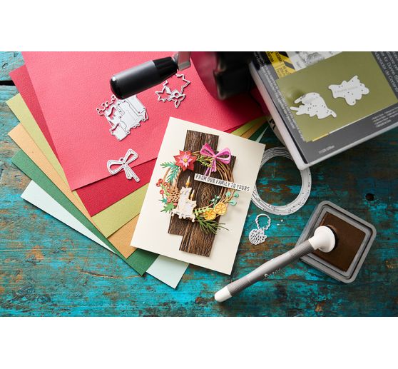Sizzix Thinlits Ponssjabloon "Vault Festive Wreath by Tim Holtz"