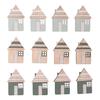 Houten strooidelen "Huismix" met lijmpunt