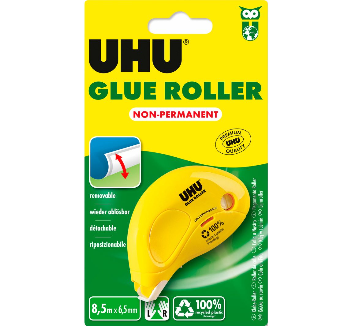 UHU lijmroller niet permanent