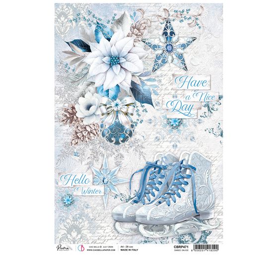 Motief strozijde "Elecance of Blue - Dance of Ice"