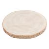 Houten decoratief paneel met schors, op poten, naturel