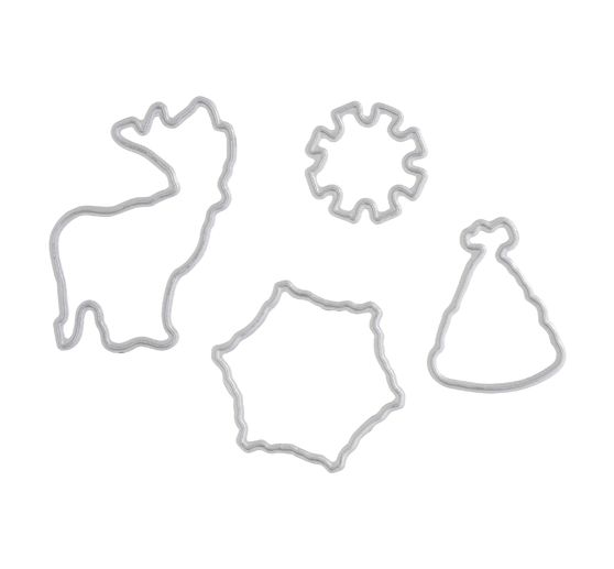 Punching forms and stamp set "Happy Holidays"