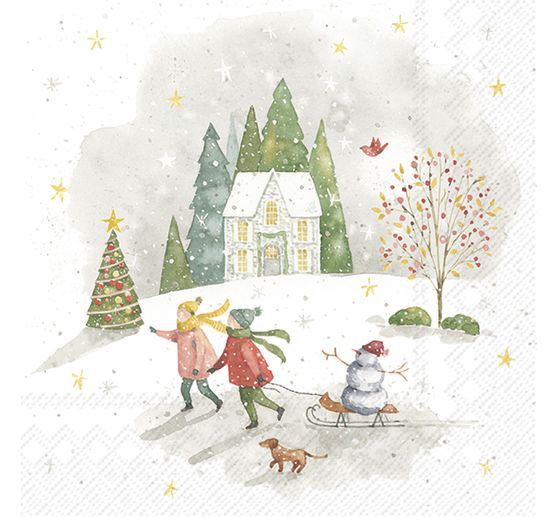 Napkin "Happy winter day"