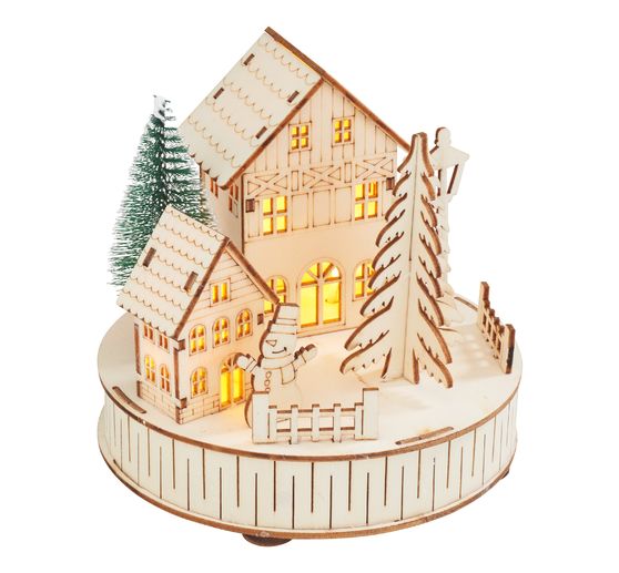 VBS Wooden building kit "Landscape of lights with houses", incl. lighting