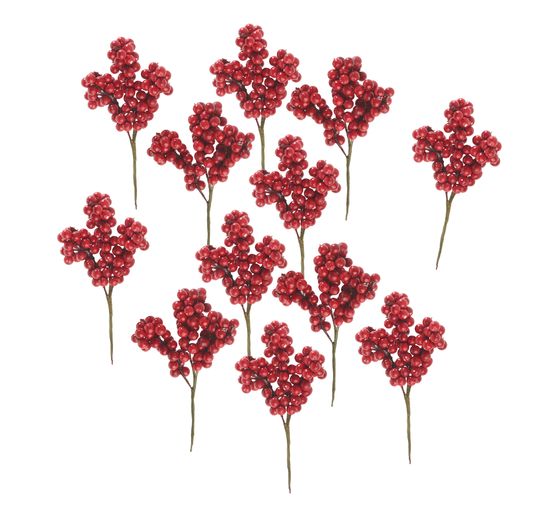 Decoratieve tak met rode bessen