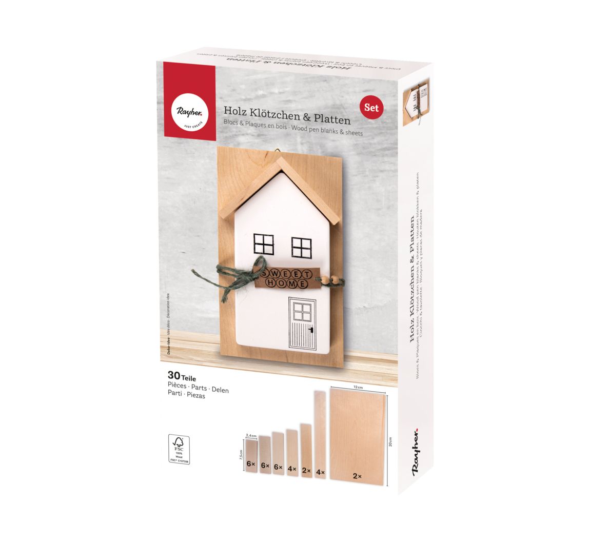 Knutselpakket houten "Blokken & Planken"