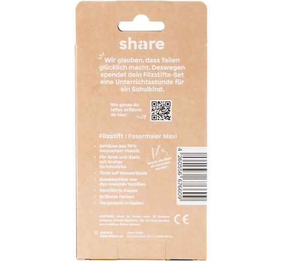 share Felt-tip pen Maxi, set of 6