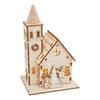 VBS Houten bouwpakket "Kerk met ronde torenspits", incl. LED's