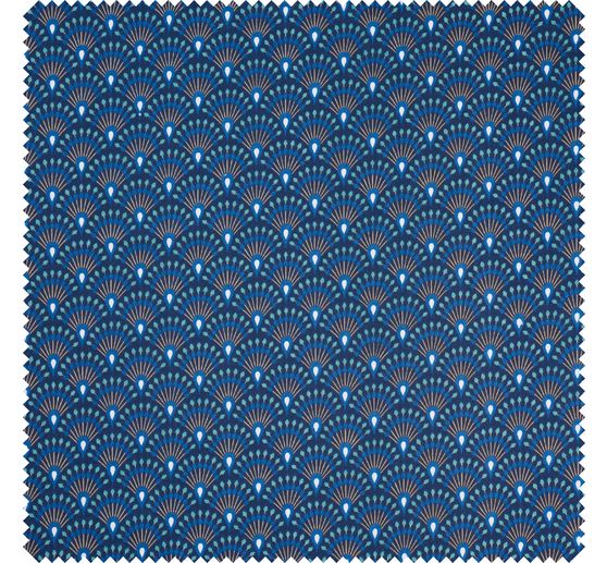 Katoenen stof "Fan Indigo" acryl gecoat
