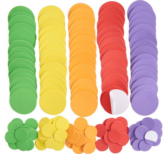 VBS Foam rubber discs "Colourful"