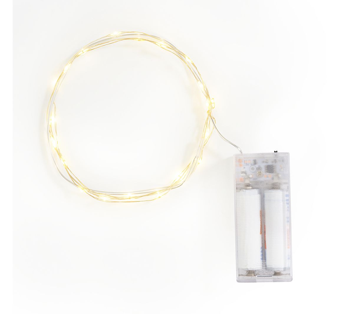 Micro LED snoer lampjes met timer 6/18u, 20 LED's