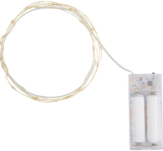 Micro LED snoer lampjes met timer 6/18u, 30 LED's, L 1,80 m