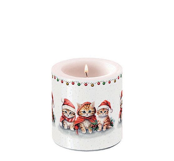 Servet "Grappige kerstkittens"