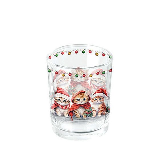 Servet "Grappige kerstkittens"