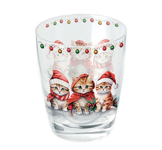 Servet "Grappige kerstkittens"